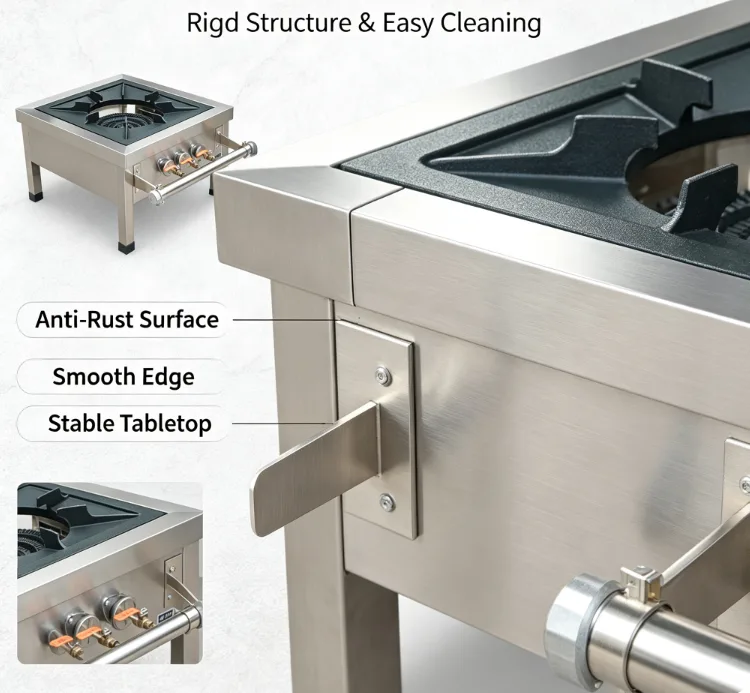 3-ring stock pot stove stainless steel body and feet
