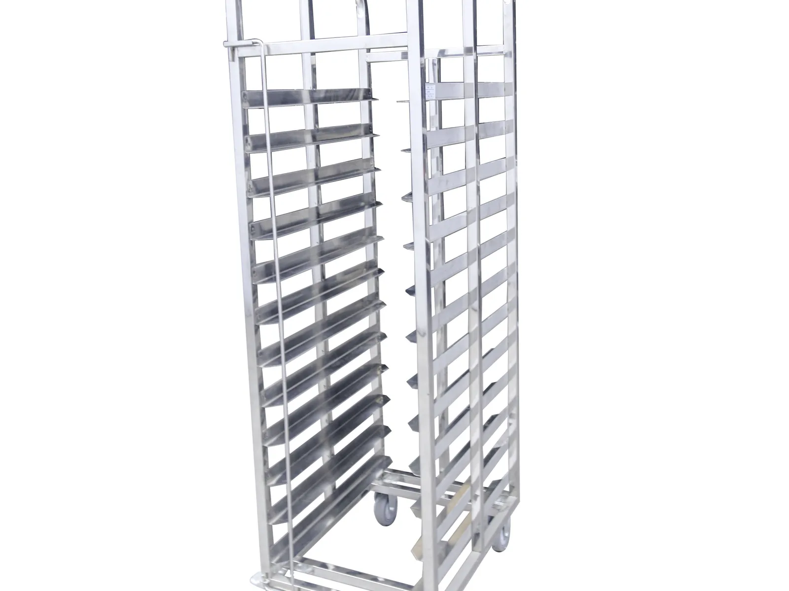 15-tier stainless steel bun pan rack trolley