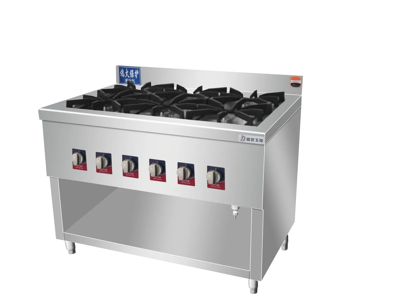 8-Burner Red Knob Design