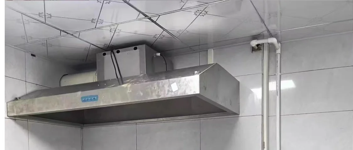 Ceiling suspended installation with duct connection
