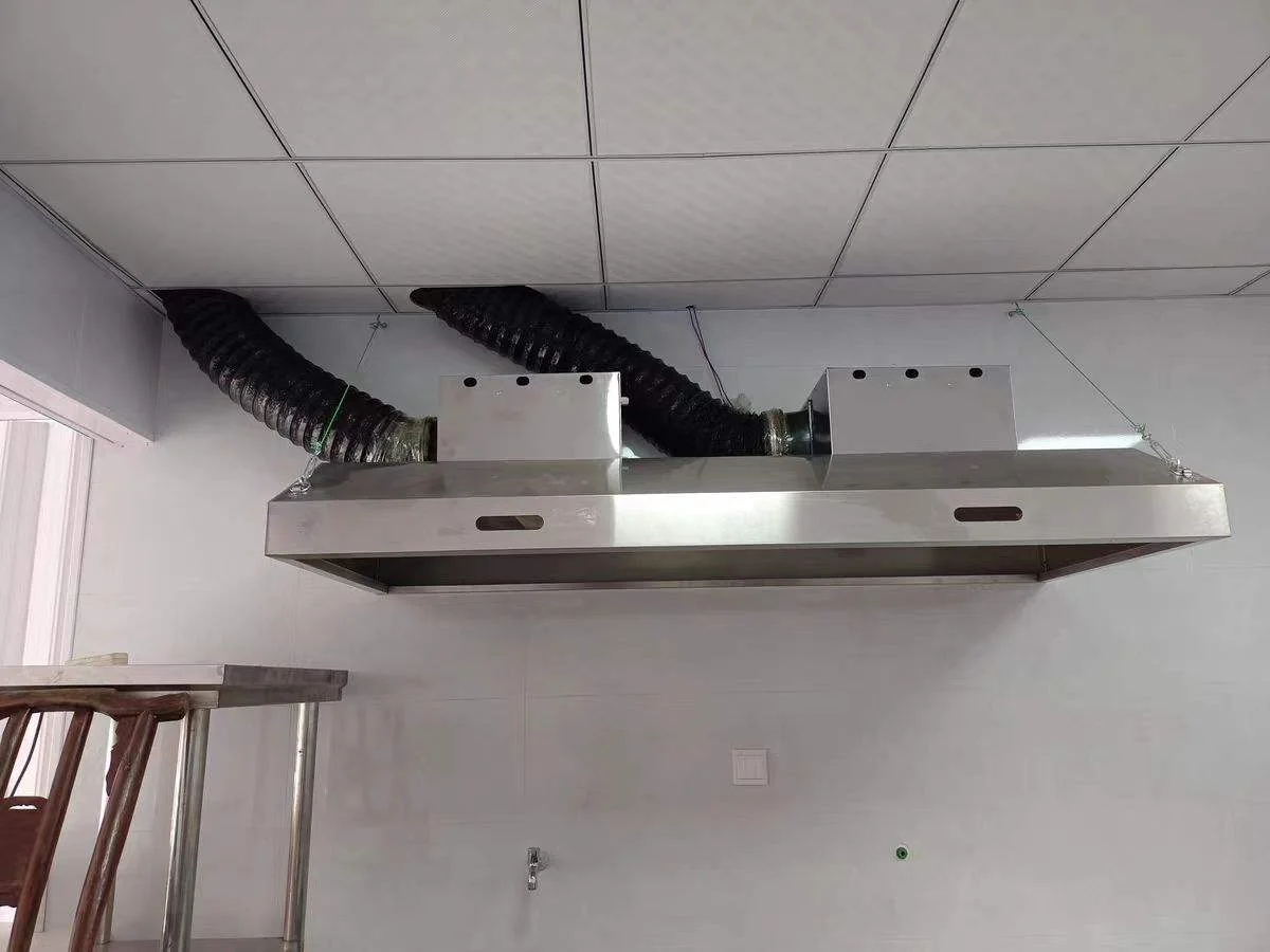 Wall-mounted hood installation