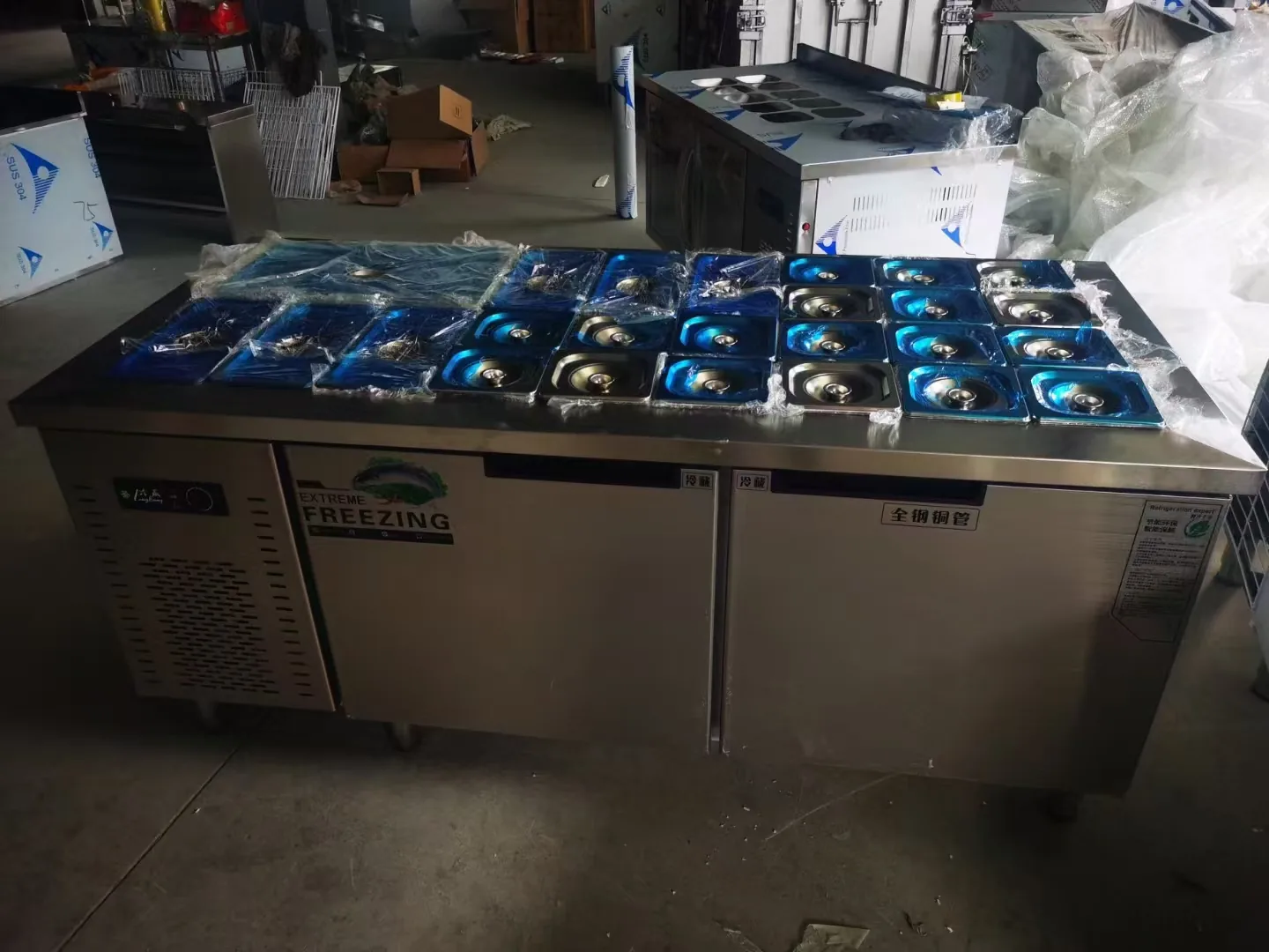 Batch production of pizza prep tables