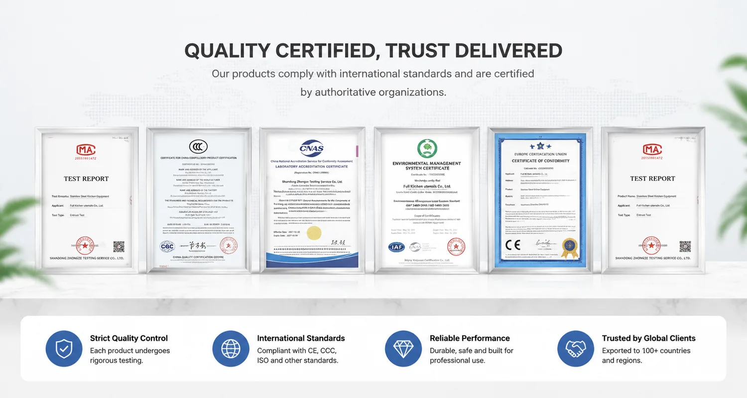 Factory certifications and quality certificates