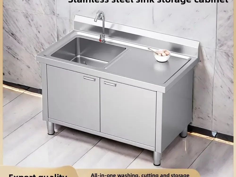Restaurant kitchen sink bench