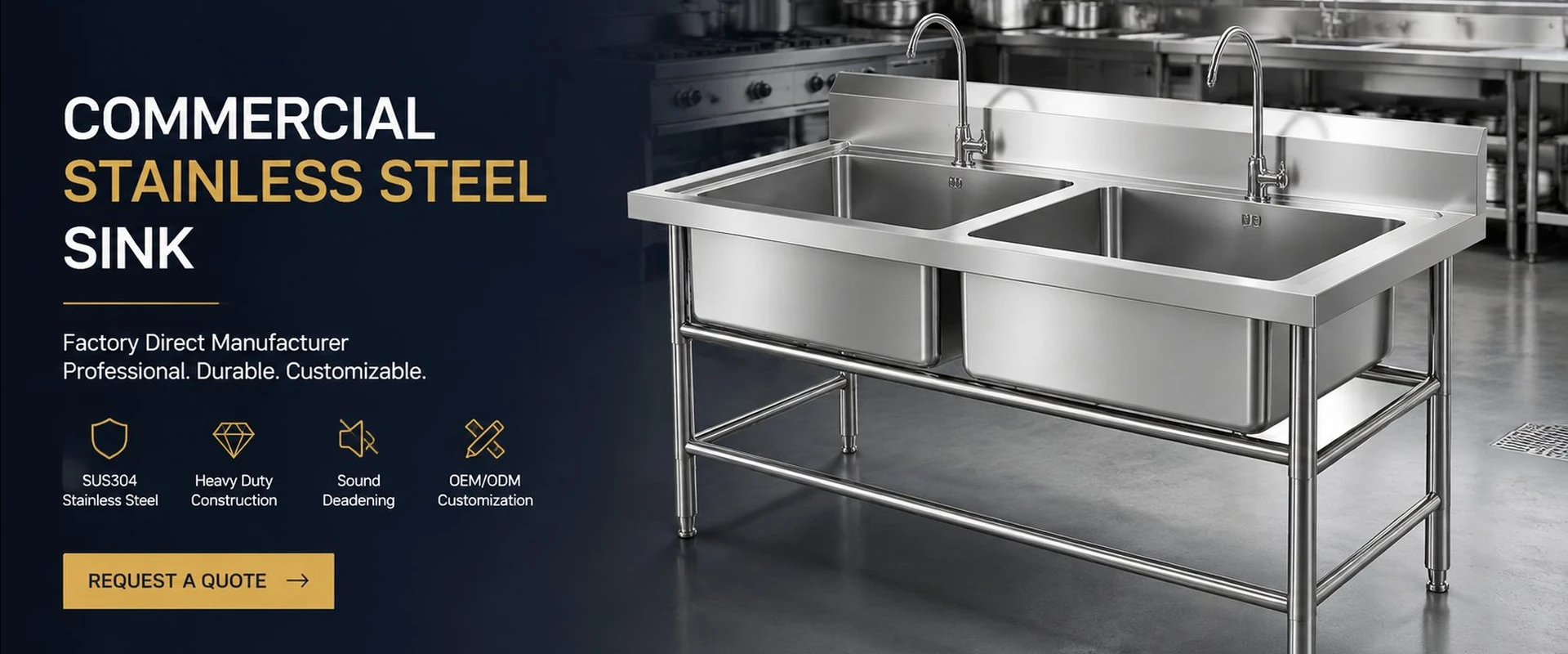 Full Kitchen Factory — Commercial Stainless Steel Sinks Production Line