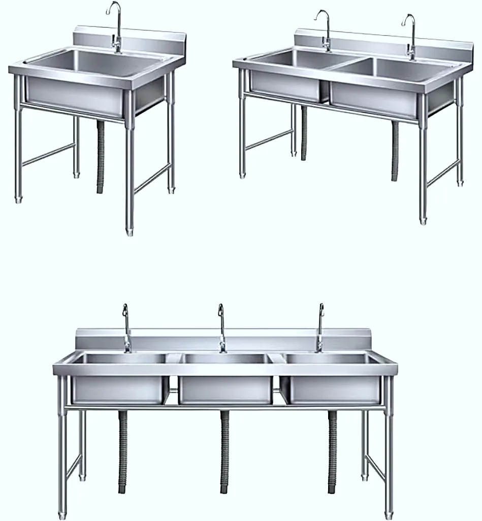 Full Kitchen stainless steel sink series — single, double and triple bowl overview