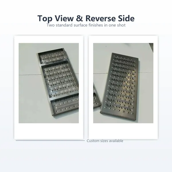 Top view and reverse side of trench cover