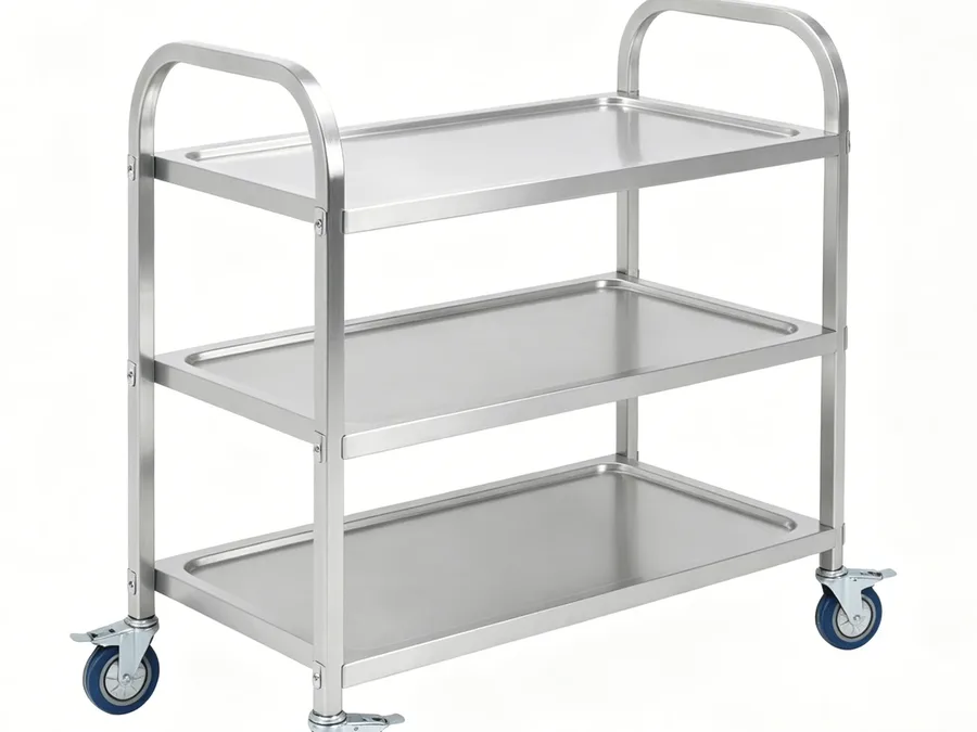 Stainless steel kitchen trolleys and carts