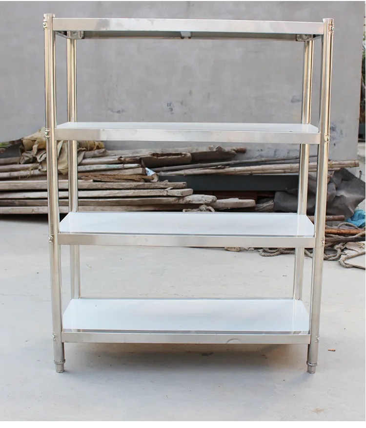 Four-tier stainless steel shelving rack