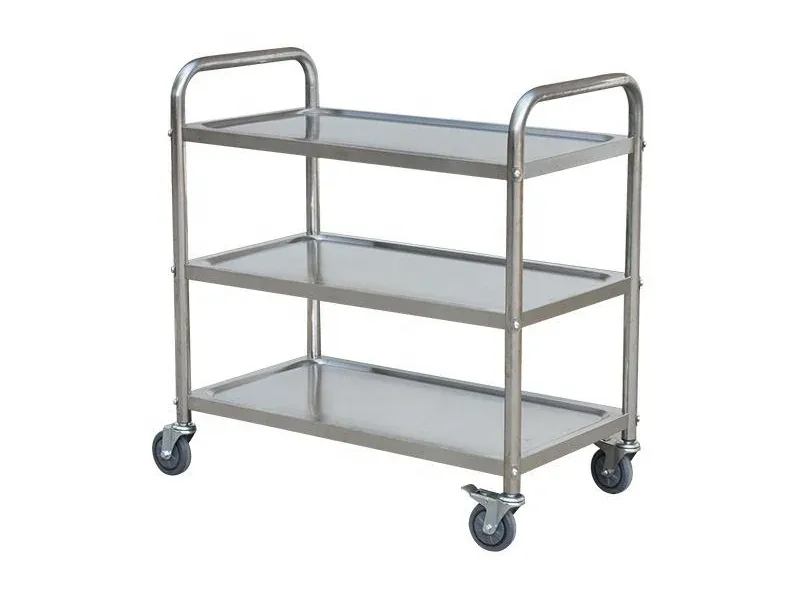2-tier stainless steel kitchen trolley