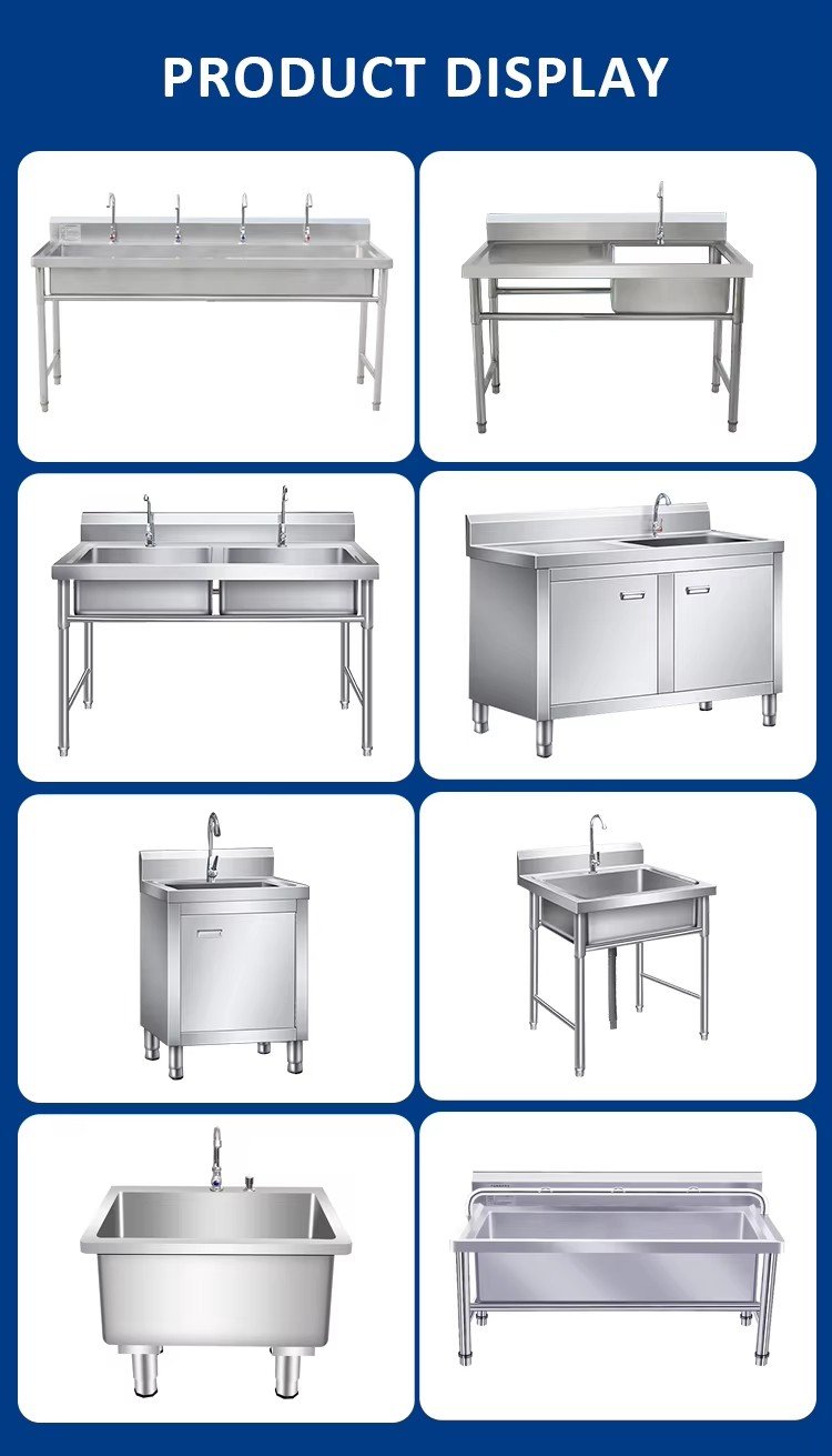 Stainless steel sink configuration overview - single, double, triple bowl with installation options
