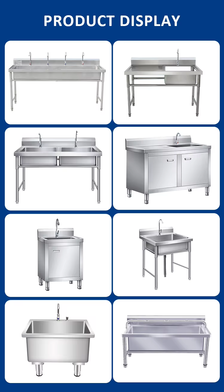 Single bowl commercial stainless steel sink