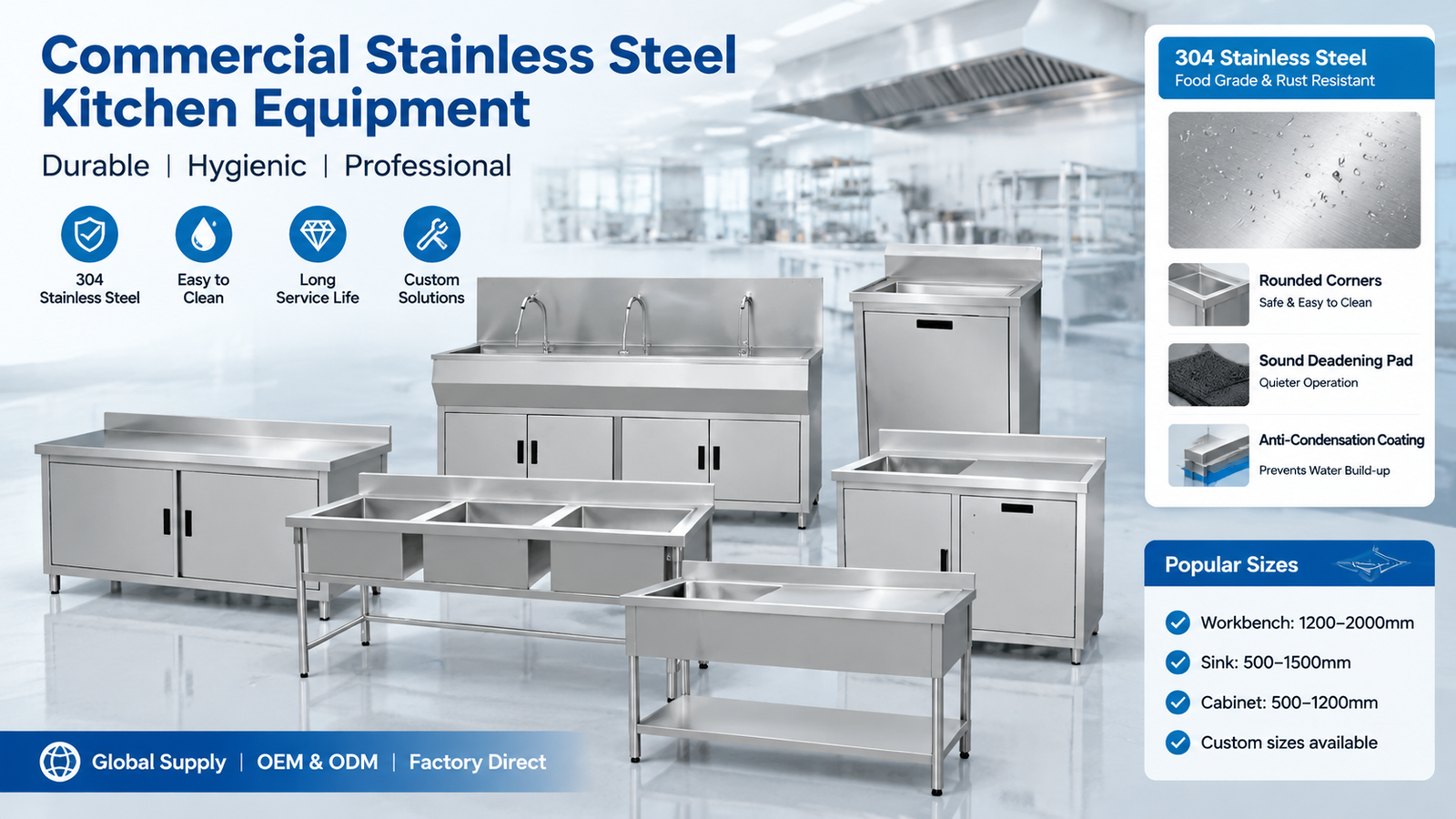 Commercial Stainless Steel Sink