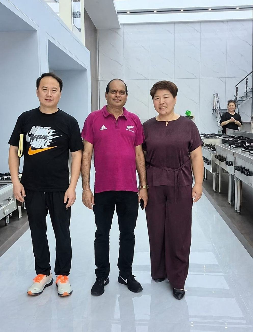 Customer visiting Full Kitchen factory showroom
