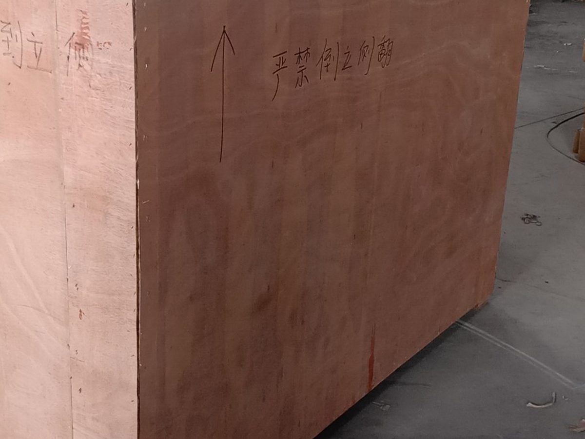 Stack of ISPM-15 plywood crates holding Full Kitchen steamers
