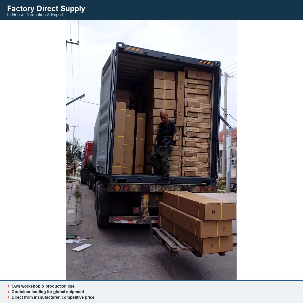 Full Kitchen stainless steel sink export packing and container loading